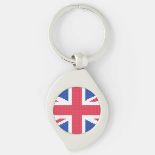 Original cross-stitch design Union Jack Keychain
