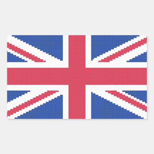 Original cross-stitch design Union Jack Sticker (Front)