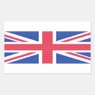 Original cross-stitch design Union Jack Sticker