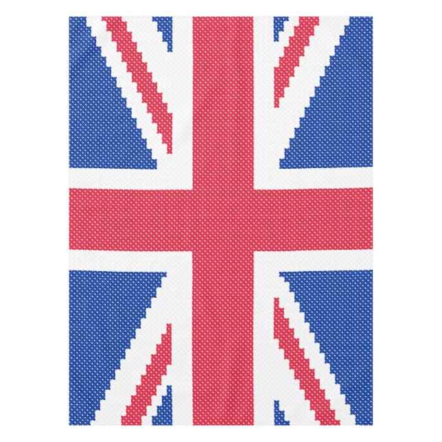 Original cross-stitch design Union Jack Tablecloth (Front)