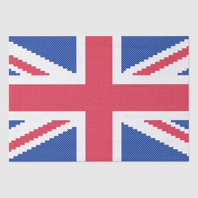 Original cross-stitch design Union Jack Tissue Paper (Front)