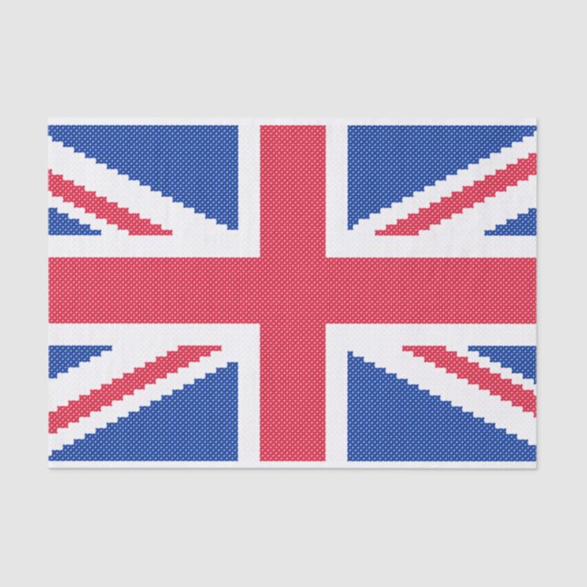 Original cross-stitch design Union Jack Tissue Paper (Front)