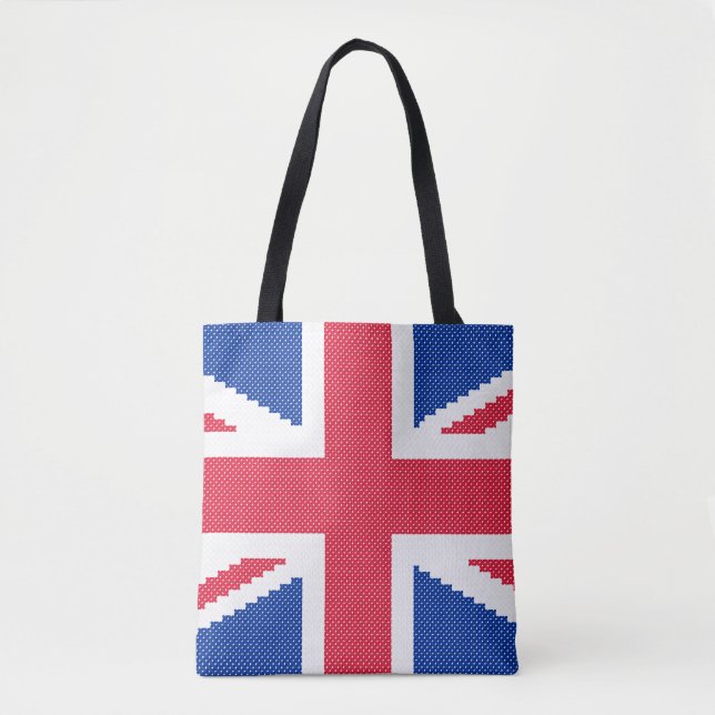 Original cross-stitch design Union Jack Tote Bag (Front)