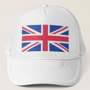 Original cross-stitch design Union Jack Trucker Hat