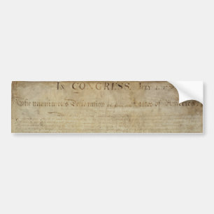 Original Declaration of Independence Bumper Sticker