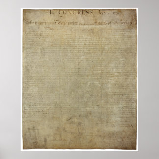 Original Declaration of Independence Poster