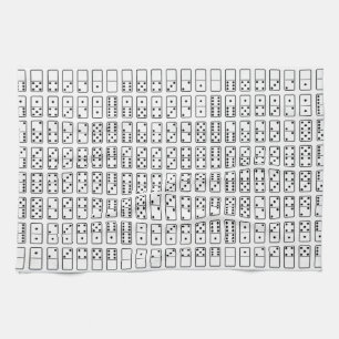 Original design black and white Domino symbols Kitchen Towel