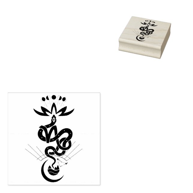 Original design for 2025 Snake printing, Capricorn Rubber Stamp (Stamped)