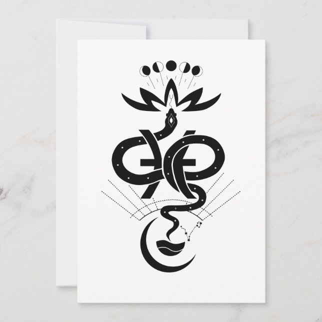 Original design for 2025 Snake printing, Pisces  Holiday Card (Front)