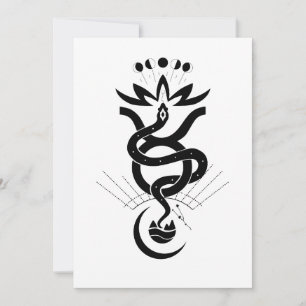 Original design for 2025 Snake printing, Taurus  Invitation