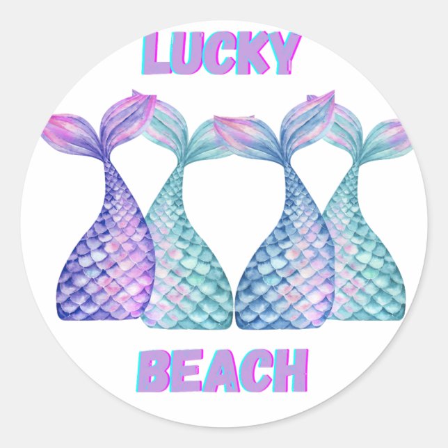Original Design Lucky Beach Sticker  (Front)