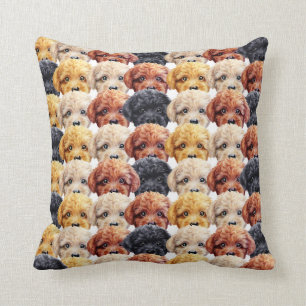 Original design,Toy poodle painting print by Miart Throw Pillow