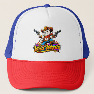 Original Design Westie Dog Cowboy Trucker Hat