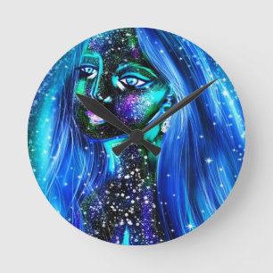 original digital art Wall Clock, 8" Round Acrylic Round Clock