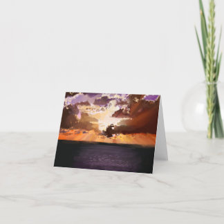 Original Digital Cloud Art by Shelley Thank You Card