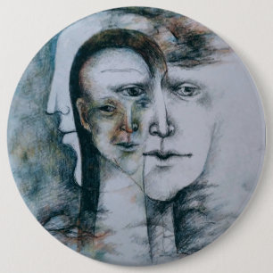 Original digital fine art surrealism 6 inch round button
