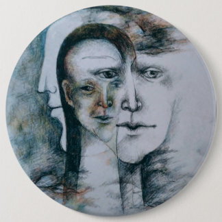 Original digital fine art surrealism 6 inch round button