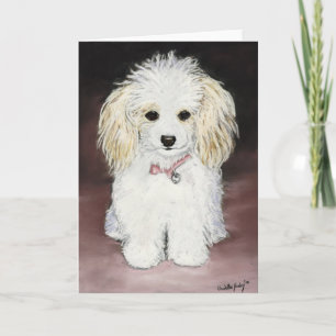 Original Dog Art Pastel Greeting Card