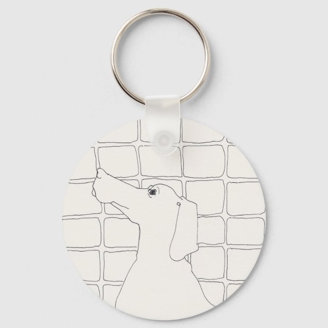 Original Dog Drawing Chinese Dog Year 2018 KeyC Keychain (Front)