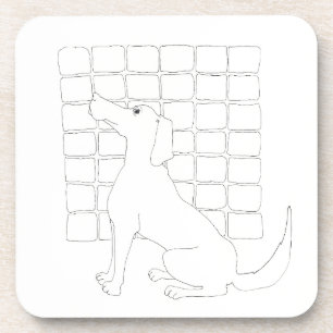 Original Dog Drawing Chinese Dog Year Birthday GC Coaster