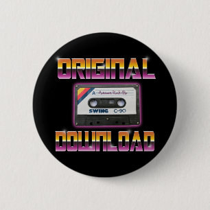 Original Download Cassette 2 Inch Round Button