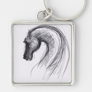 Original Drawing 1 Horse Year Zodiac Keychain