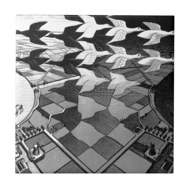 Original famous draw "day and night" tile (Front)