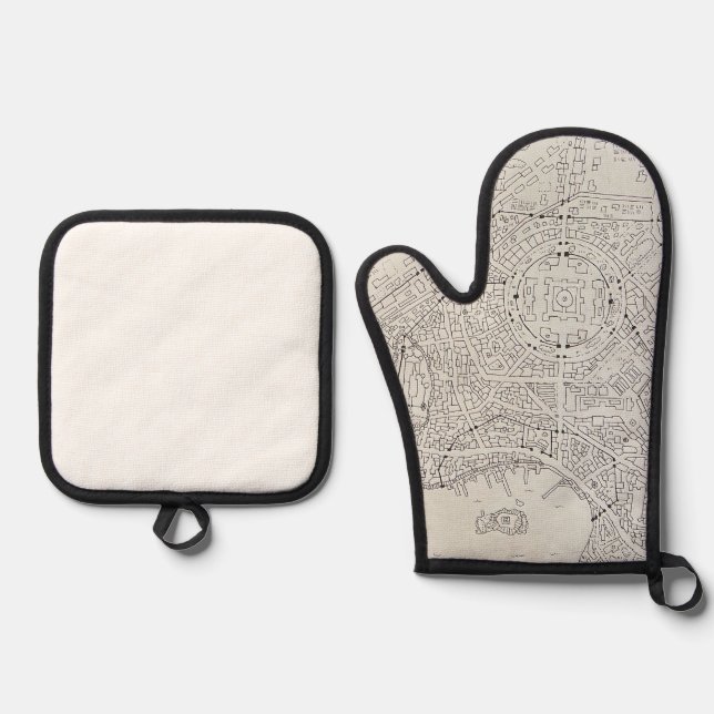Original Fantasy Map Oven Mitt & Pot Holder Set (Front)