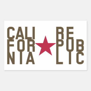 Original Fashion text design California Republic Sticker