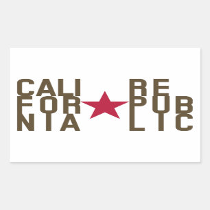 Original Fashion text design California Republic Sticker