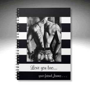 Original Fine Art BodyBuilders Back In Tight Jeans Notebook