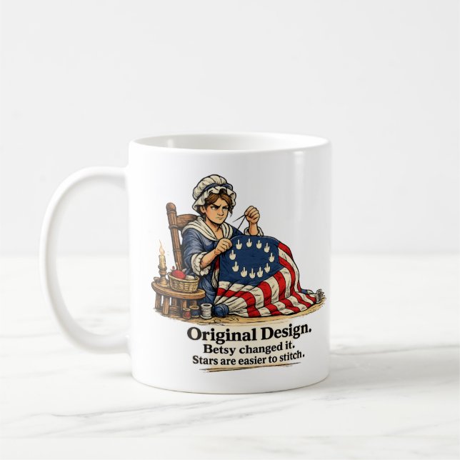 Original Flag Design Betsy Ross  Coffee Mug (Left)