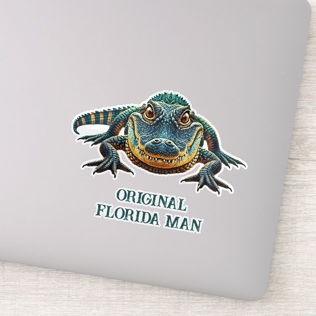 Original Florida Man with Alligator (Detail)