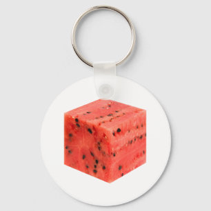Original Fresh Sweet Red Watermelon Food Cube Keychain