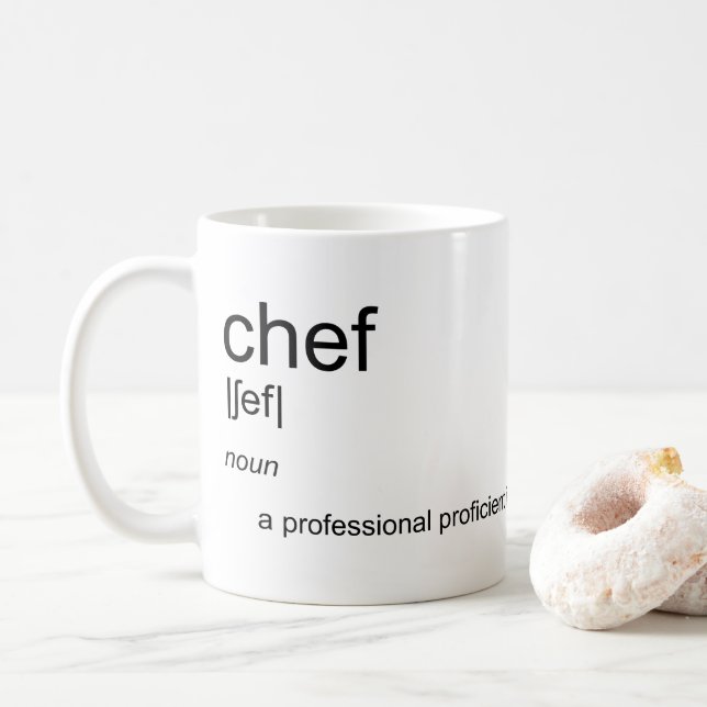 Original gift | CHEF definition dictionary text Coffee Mug (With Donut)