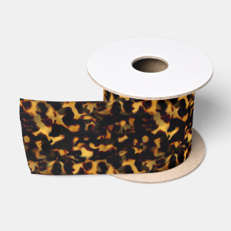 Original Gold and Brown Tortoiseshell Seamless Rep Satin Ribbon