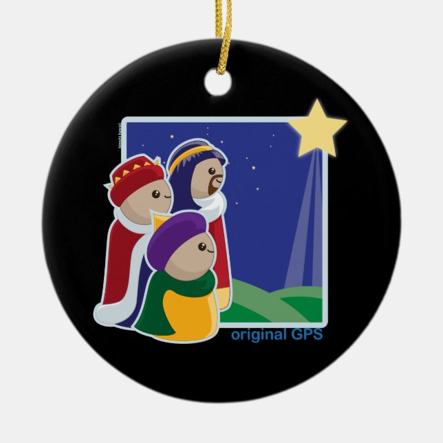 Original GPS Ceramic Ornament (Front)