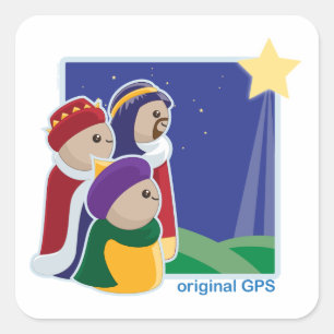 Original GPS Square Sticker