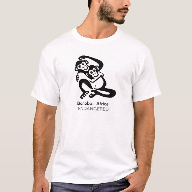Original graphic - BONOBO -Endangered animal -  T-Shirt (Front)