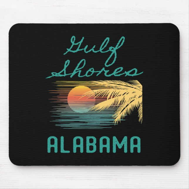 Original Gulf Shores Palm Tree Sunset Novelty Art  Mouse Pad (Front)
