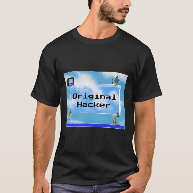 Original Hacker Custom Text Windows 95 Theme  T-Shirt (Front)