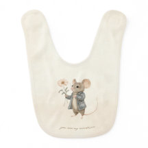 Original Hand Painted Mouse Holding Flower Nursery