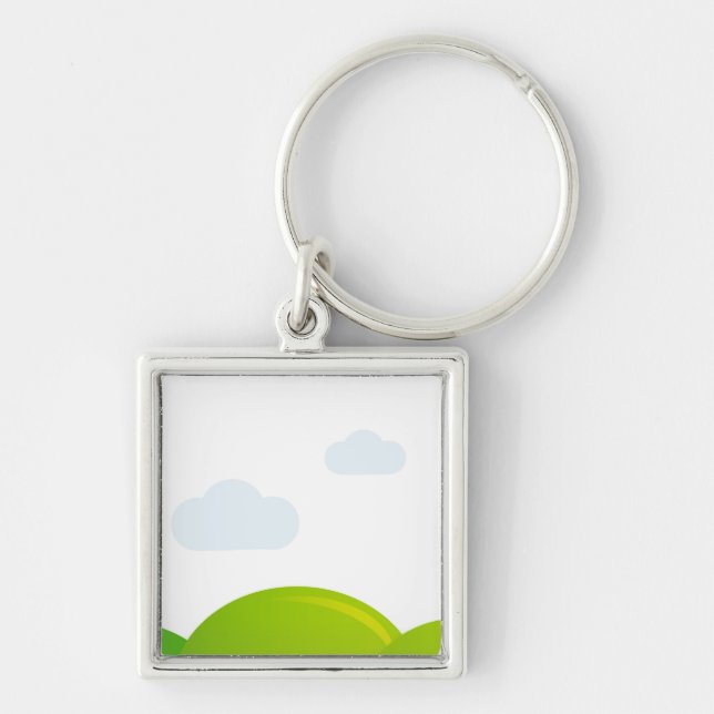 Original handdrawn keychaine : silver keychain (Front)