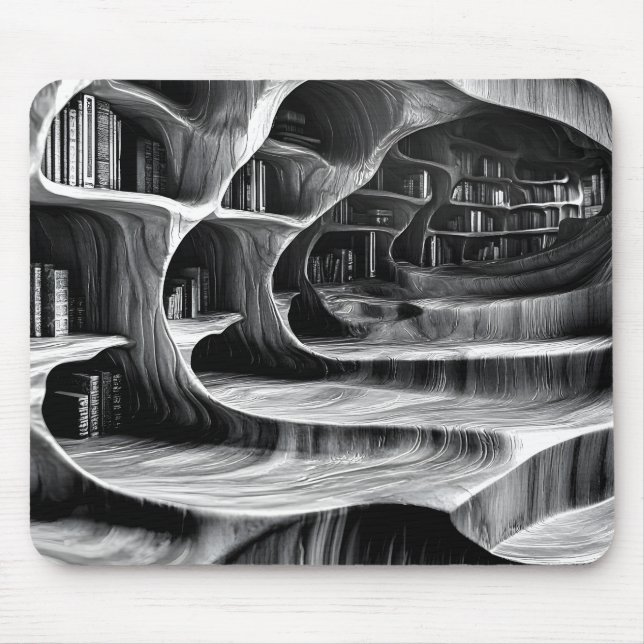 Original High Contrast Grayscale Relief Mouse Pad (Front)