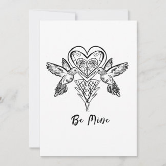 Original Hummingbird Valentine's Day Card