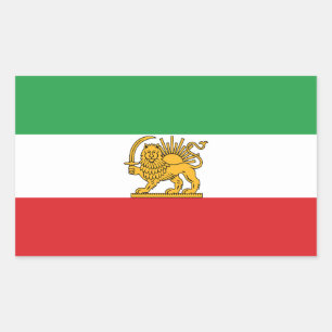 Original Iranian Lion and Sun Historic Flag Sticker