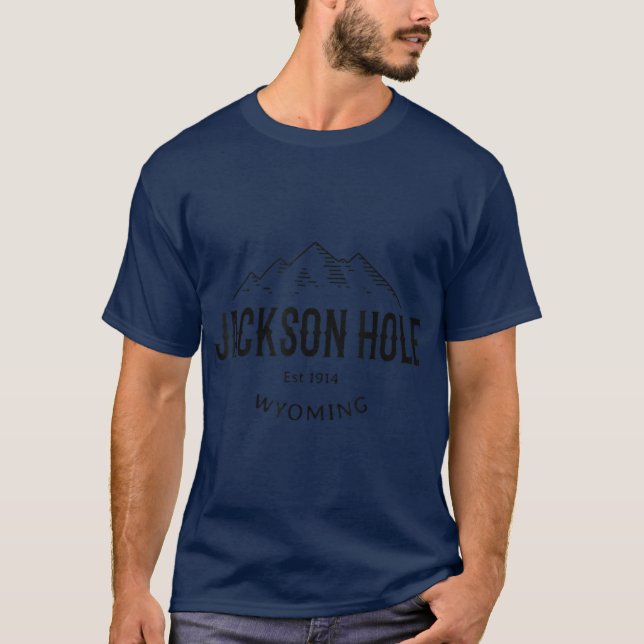 Original Jackson Hole Wyoming Rocky Mountains T-Shirt (Front)