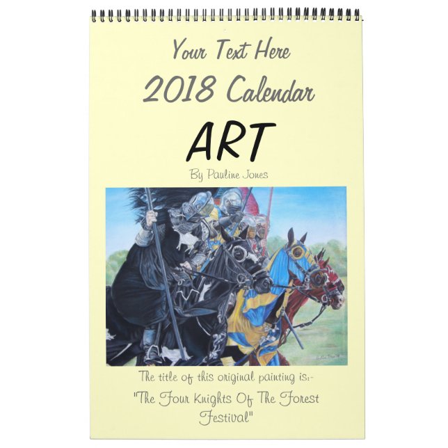 original landscape art jousting dogs horses 2021 calendar (Cover)