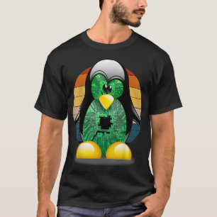 Original Linu Retro uni geek proud coding gift T-Shirt