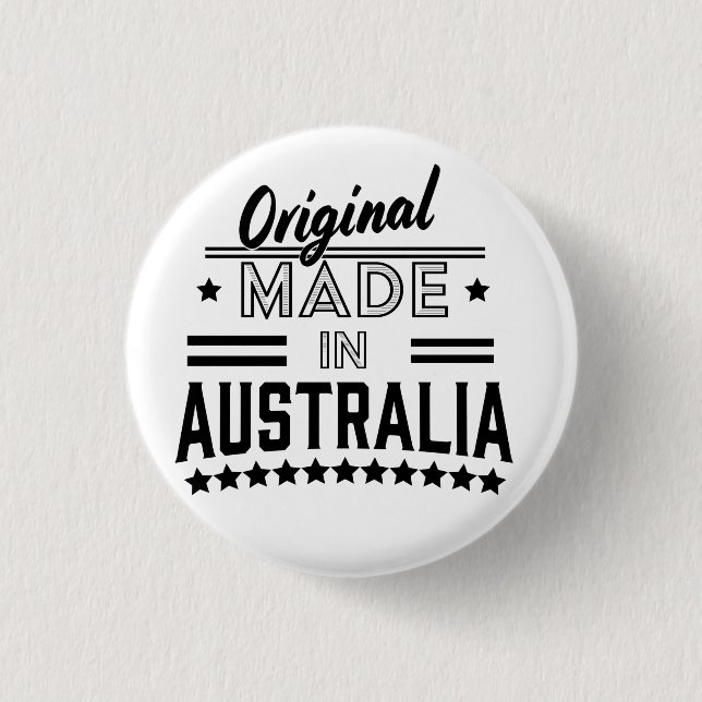 Original made in Australia 1 Inch Round Button (Front)